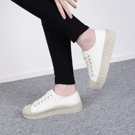 [GIRLS GOOB] Women's Lace Up Casual Comfort Sneakers, Classic Fashion Shoes, Canvas - Made in KOREA